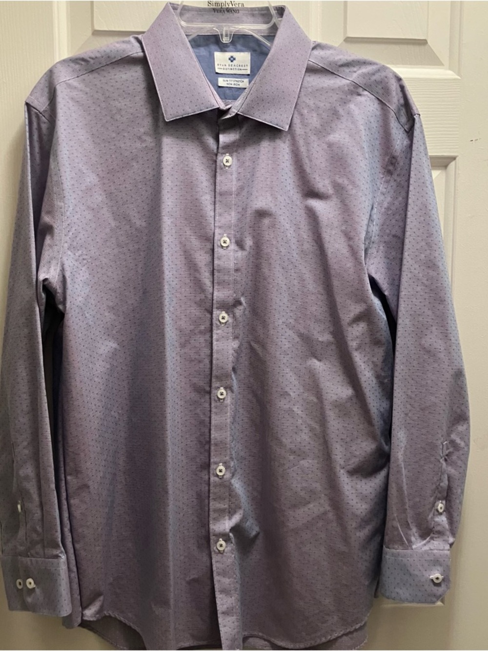 Ryan Seacrest Dress Shirt Mens Size 17 32/33 Slim Fit